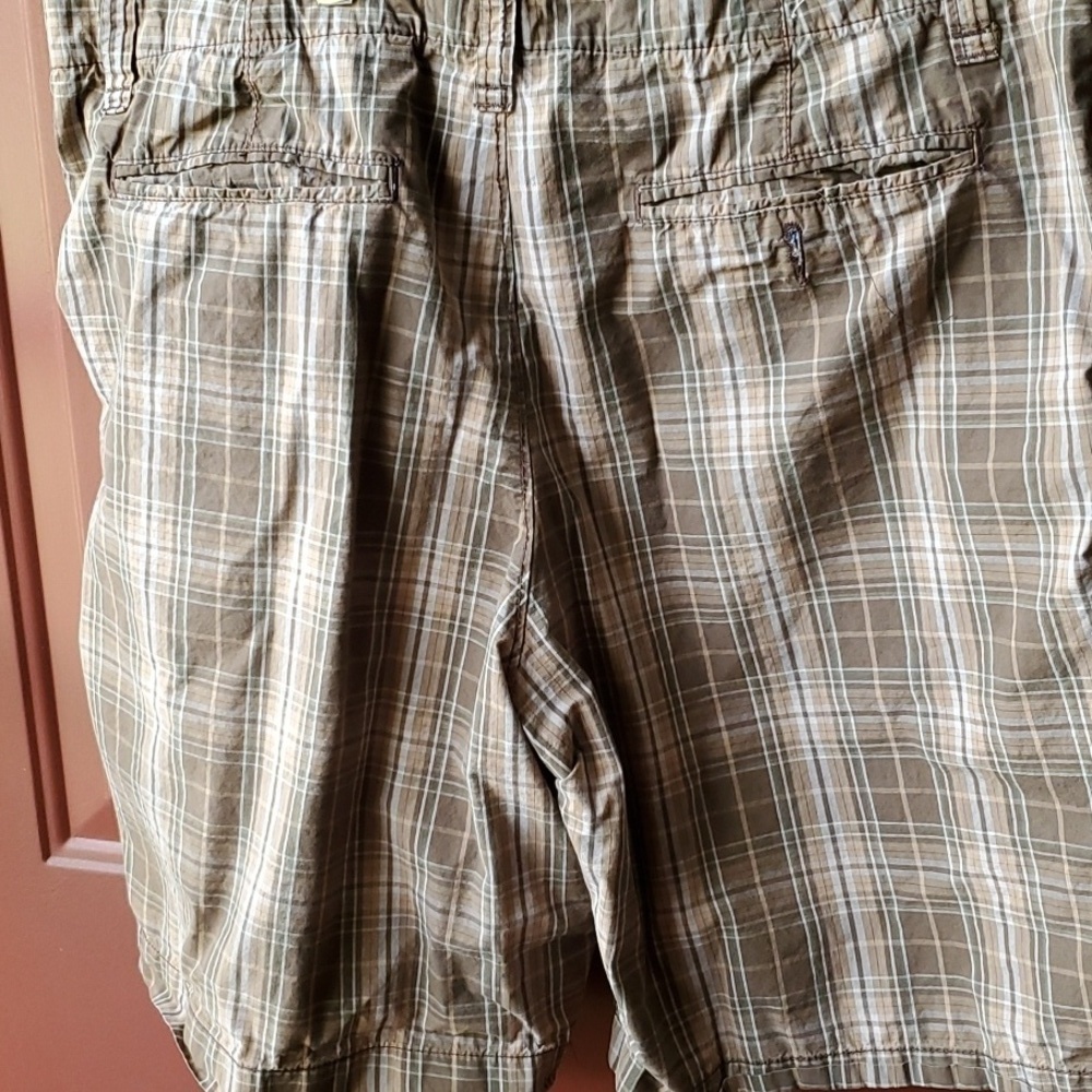 Merona 36w brown plaid shorts - Picture 7 of 8